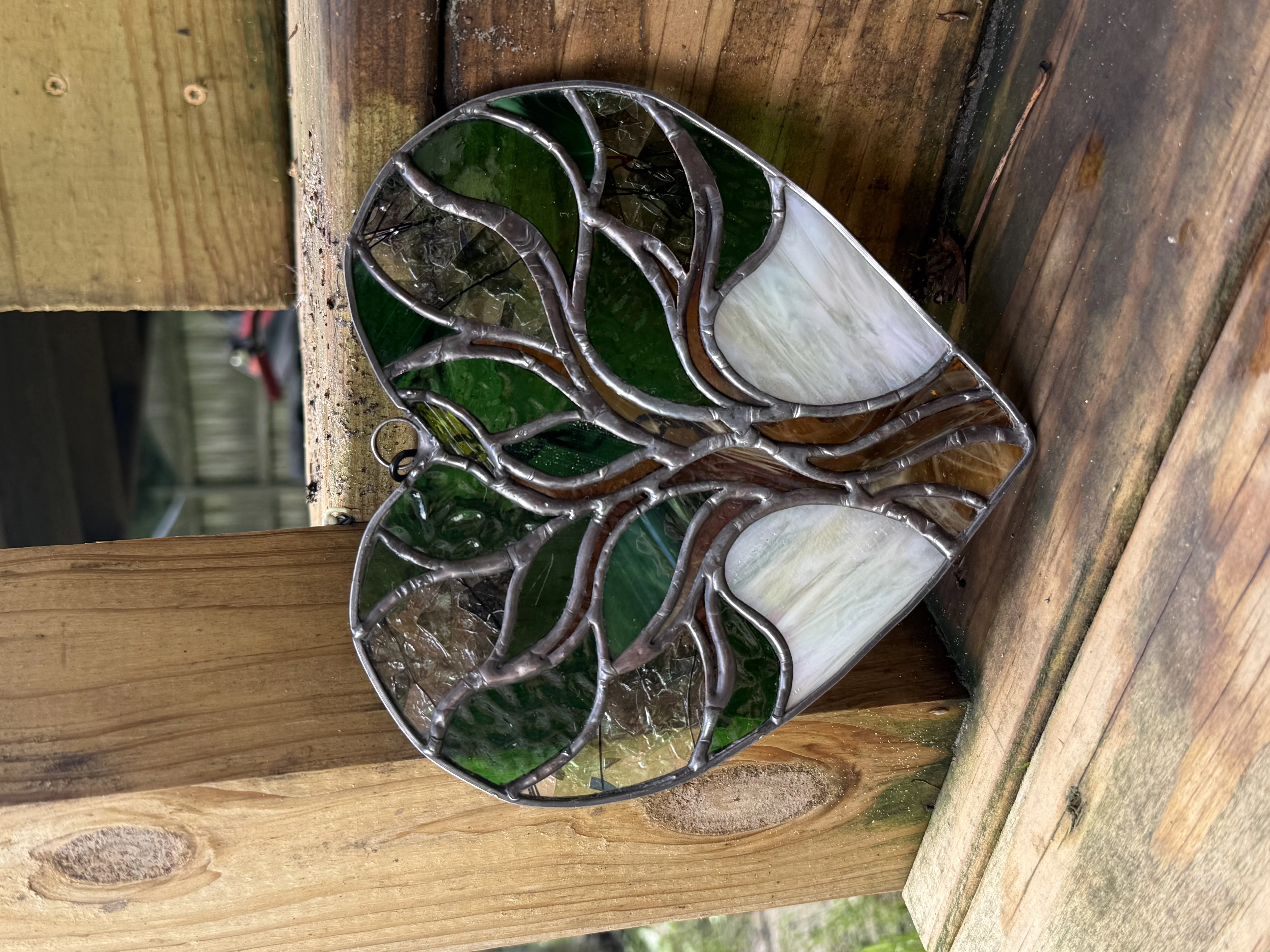 Stained glass detail up close